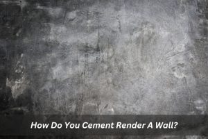 Image presents cement render